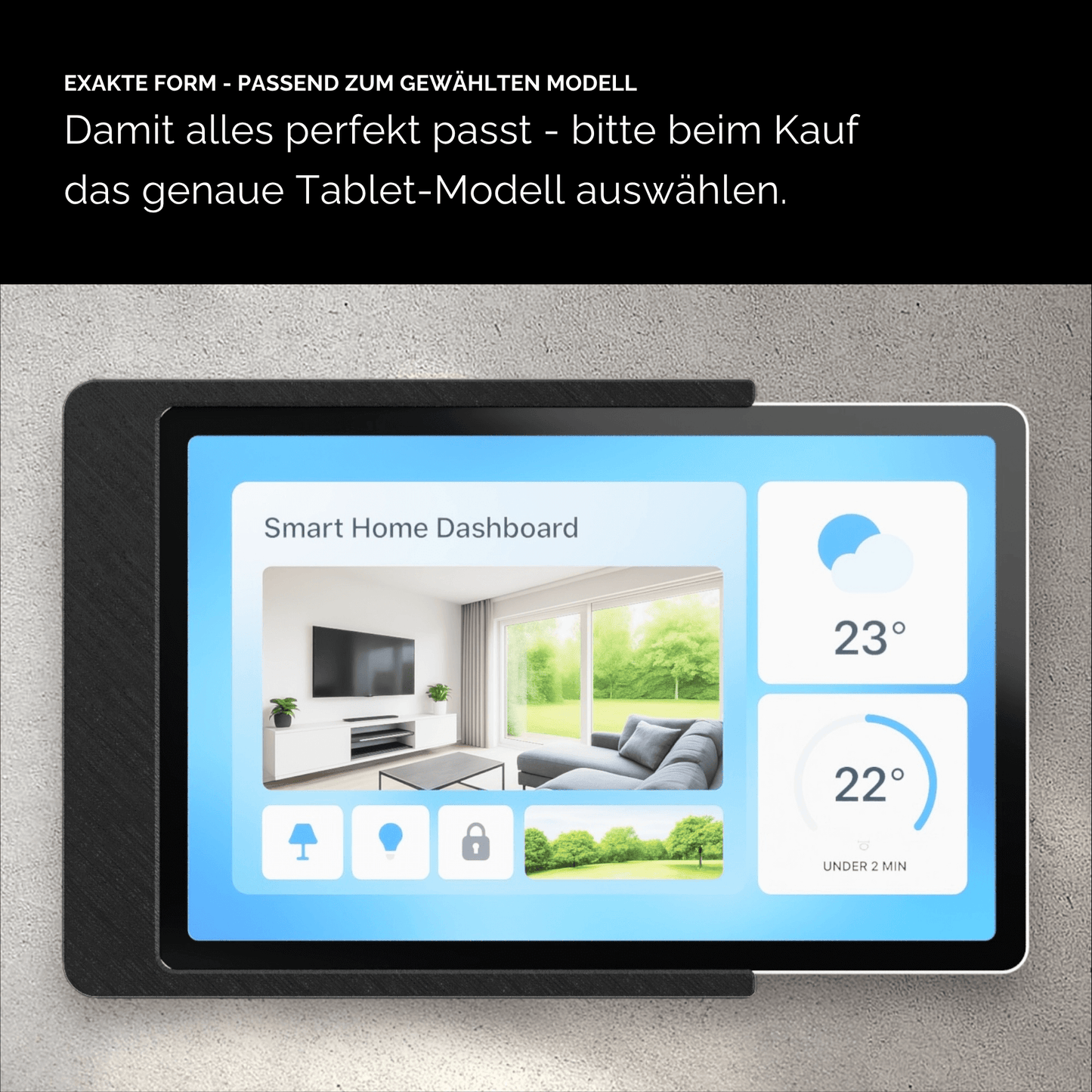 Tablet Wandhalterung für Apple iPad mini Tablets Slide-In Halterung