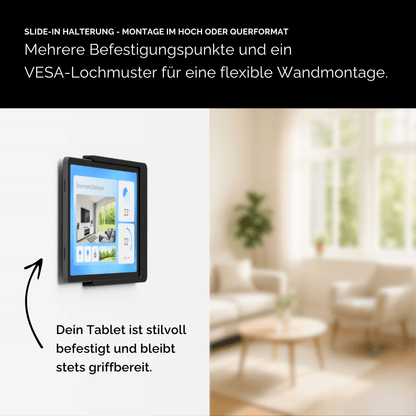 Tablet Wandhalterung für Apple iPad mini Tablets Slide-In Halterung