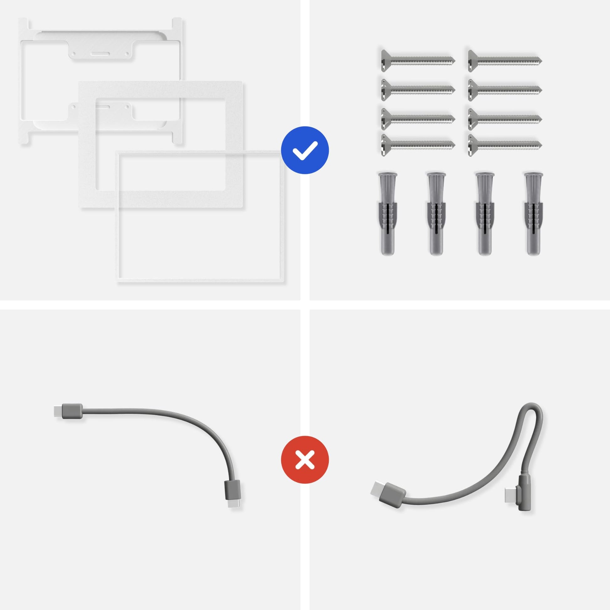 Tablet Wandhalterung für Apple iPad Air Tablets Bilderrahmen, Produktbild 8, Weiß