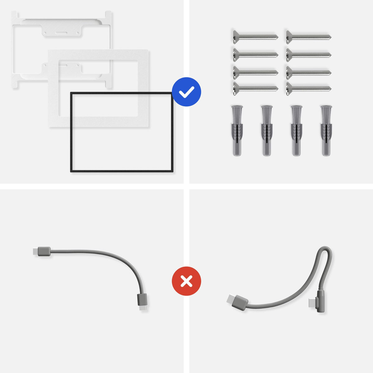 Tablet Wandhalterung für Apple iPad Tablets Bilderrahmen, Produktbild 8, Schwarz