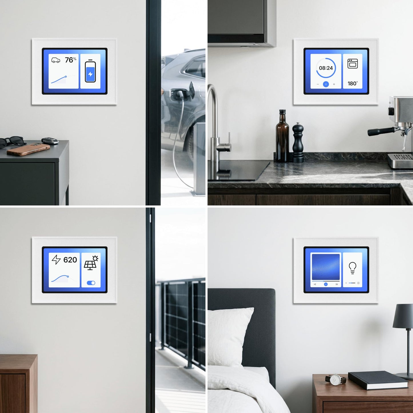 Tablet Wandhalterung für Samsung Galaxy Tab Tablets Bilderrahmen, Produktbild 6, Weiß