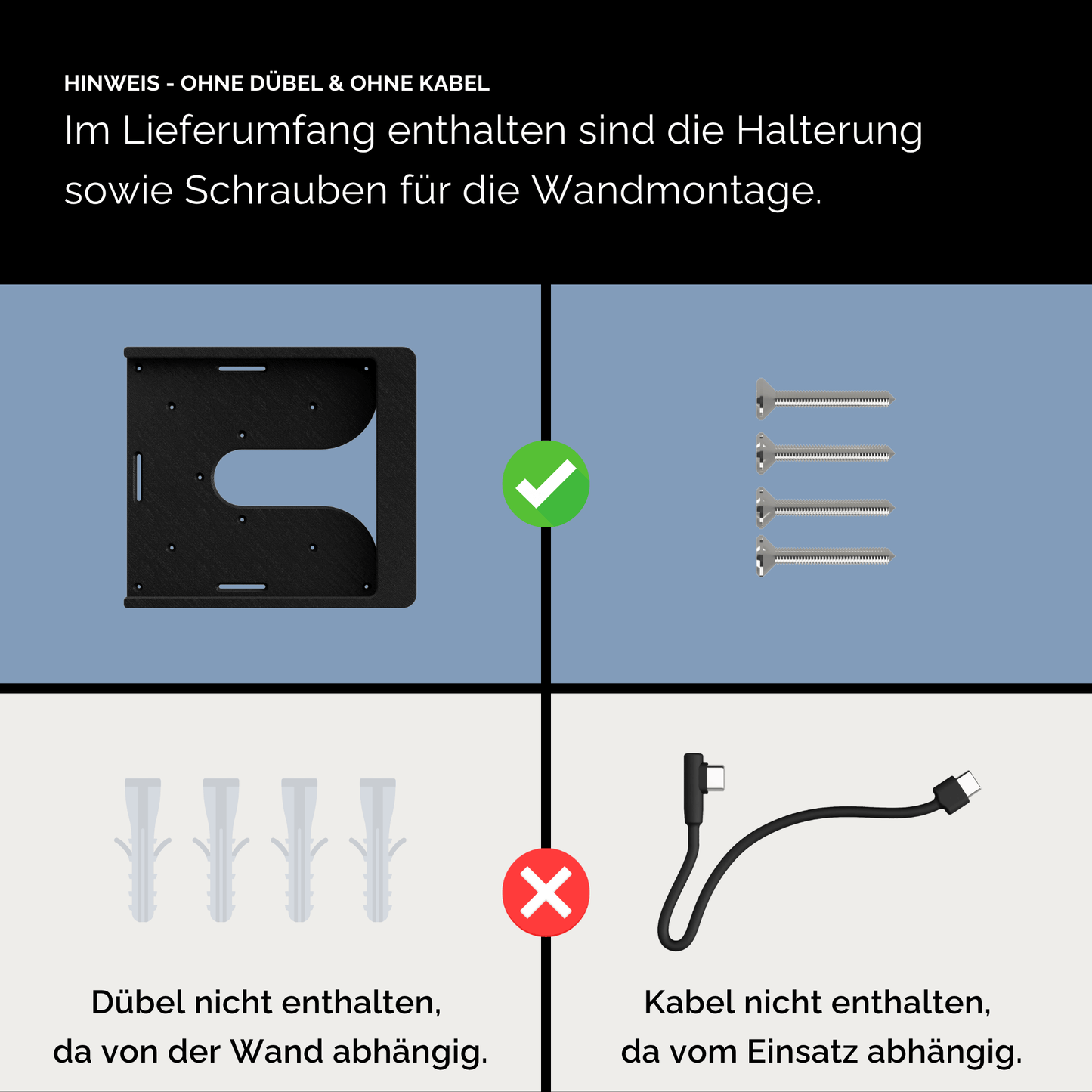 Tablet Wandhalterung für Apple iPad mini Tablets Slide-In Halterung