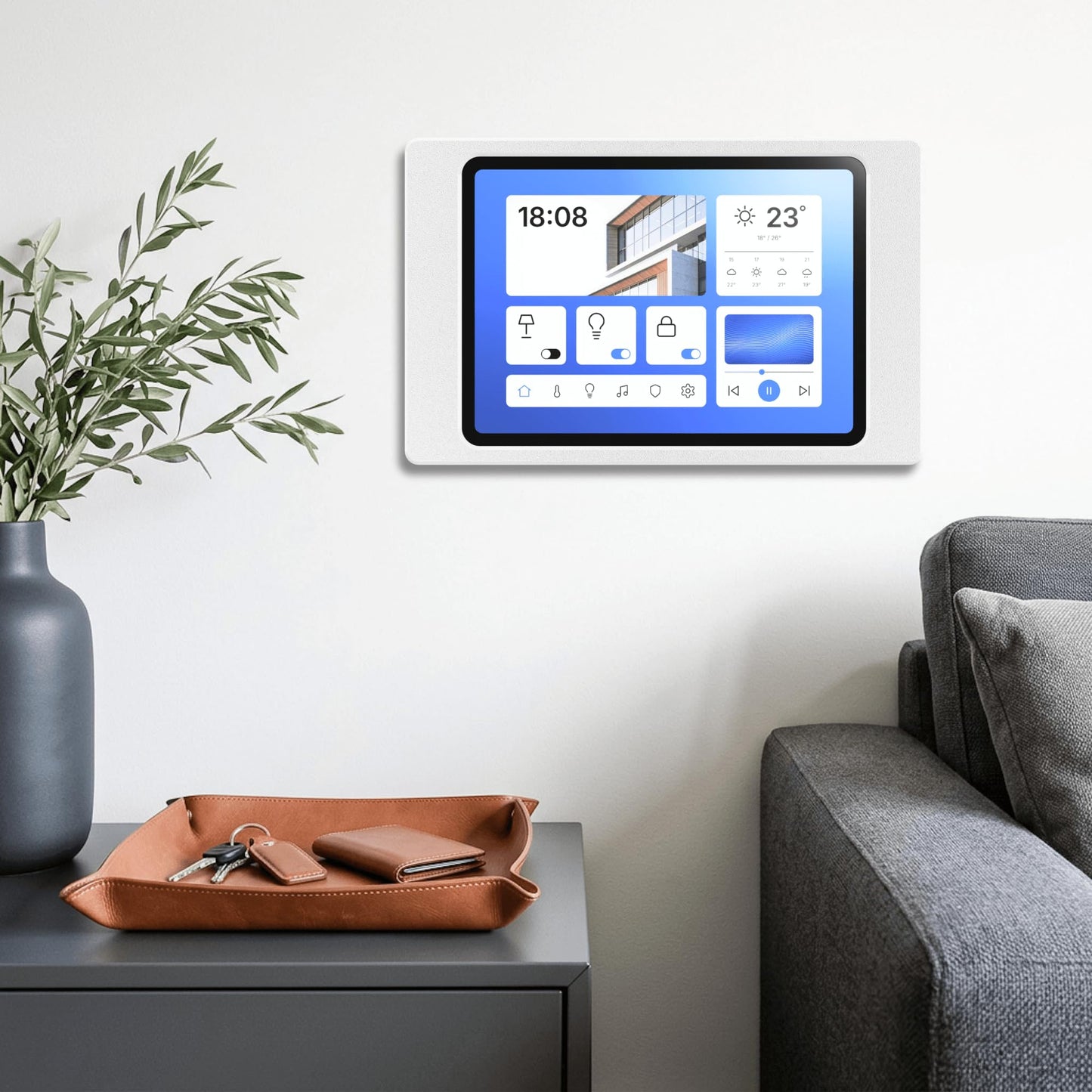 Tablet Wandhalterung für Apple iPad mini Tablets, Produktbild 2, Weiß