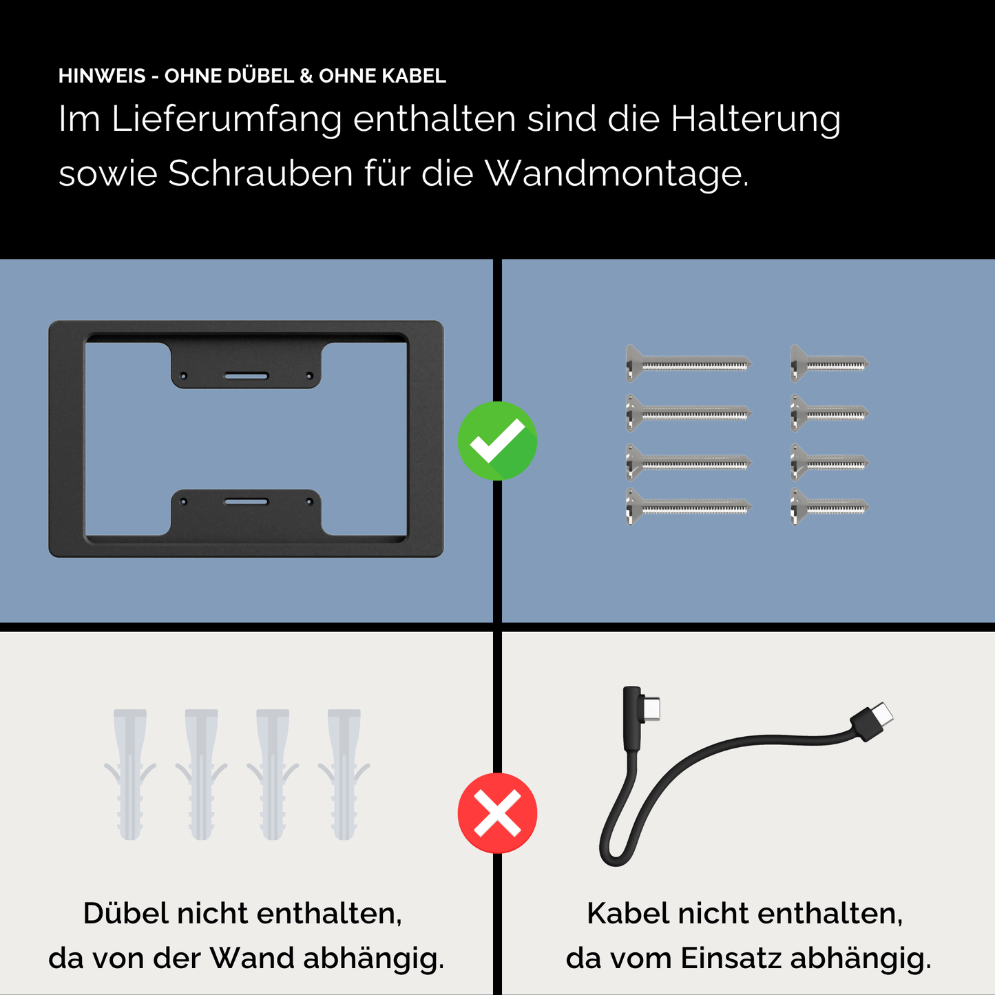 Tablet Wandhalterung für Apple iPad Air Tablets